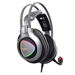 Tai nghe Gaming Zidli ZH-A10 | Có dây, Over-ear, RGB, Xám - Đen