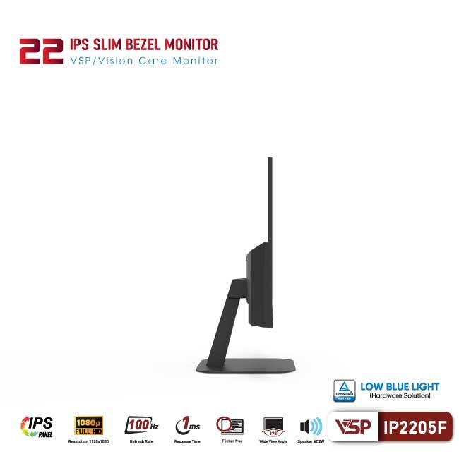 Màn hình Văn phòng VSP IP2205F | 22 inch, FHD, 100Hz, IPS, speaker - Ảnh 2