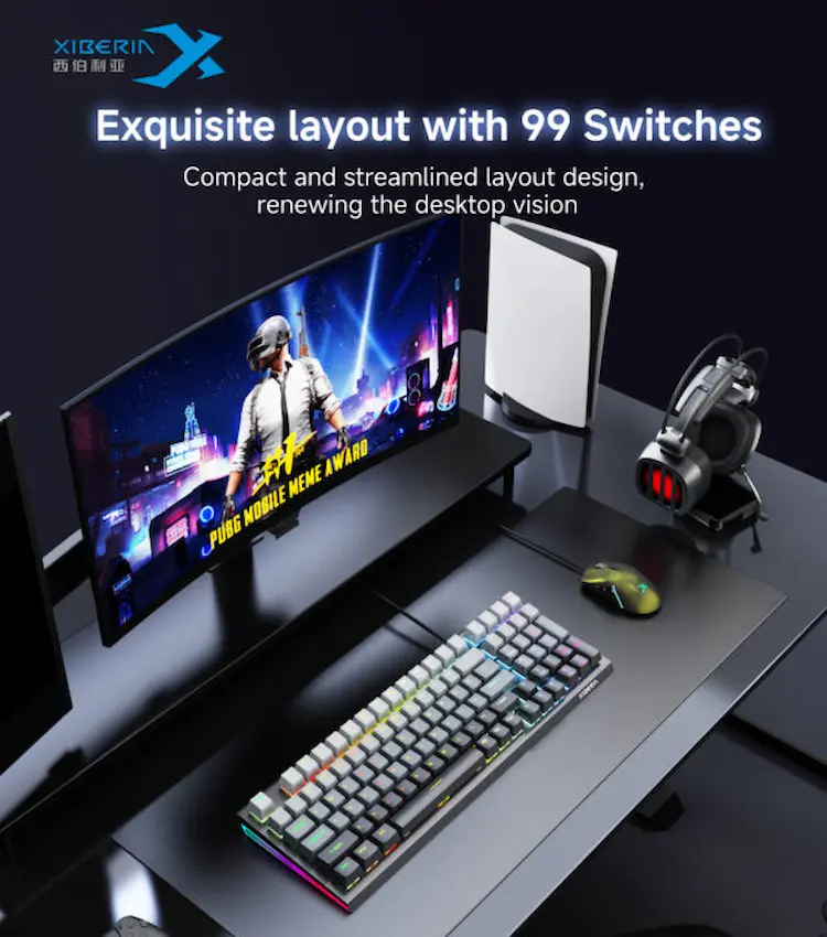 Bàn phím cơ gaming Xiberia CZ98 | Có dây, Fullsize, Magnetic Switch, RGB, BlackGradient, Rapid Trigger, Hot swap - Ảnh 3