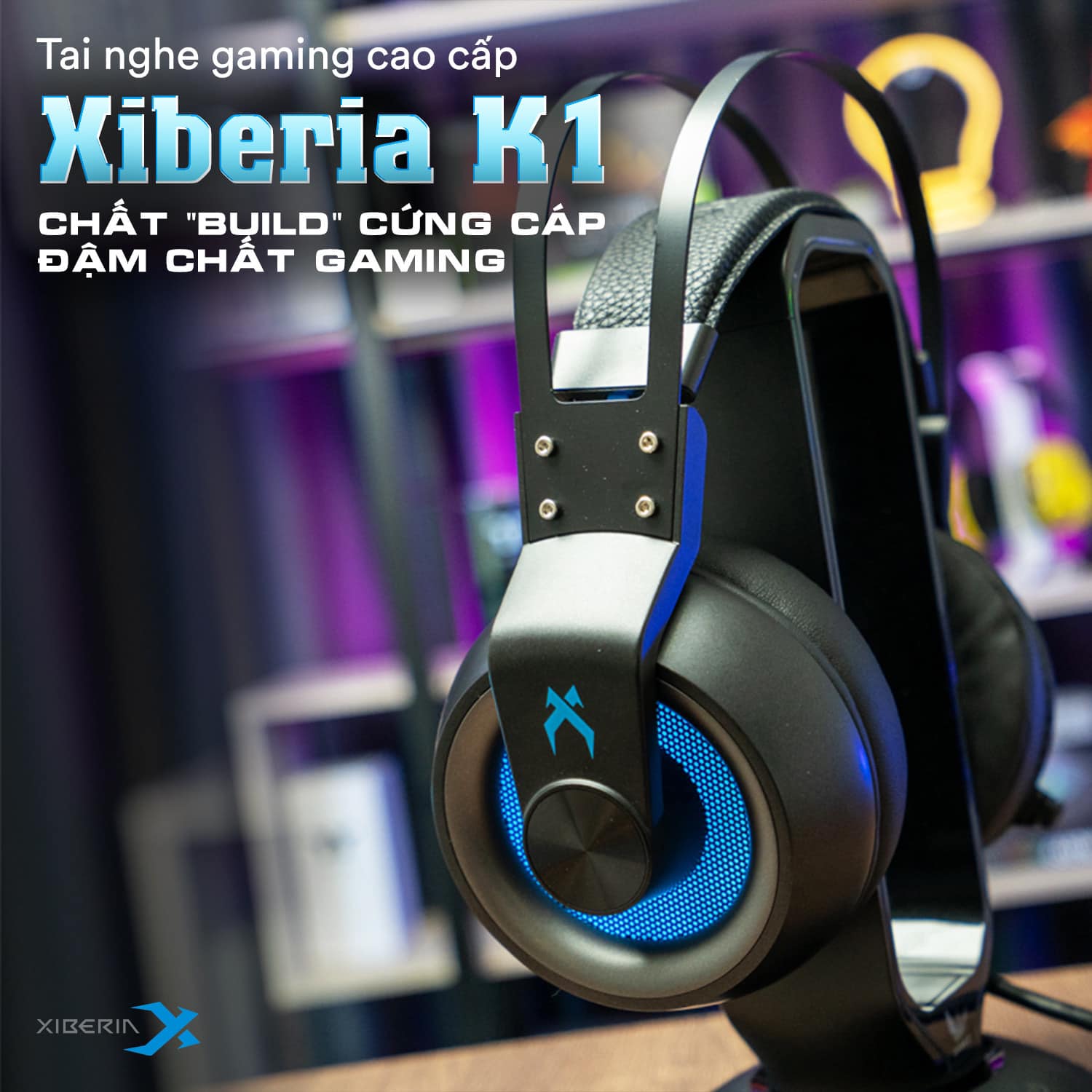 Tai nghe Xiberia K1 Metal | Virtual 7.1 RGB, Không hộp - Ảnh 3