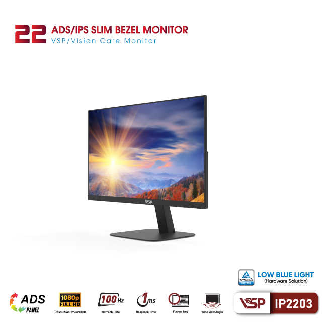Màn hình Văn phòng VSP IP2203 | 22 inch, FHD, 100Hz, IPS - Ảnh 5