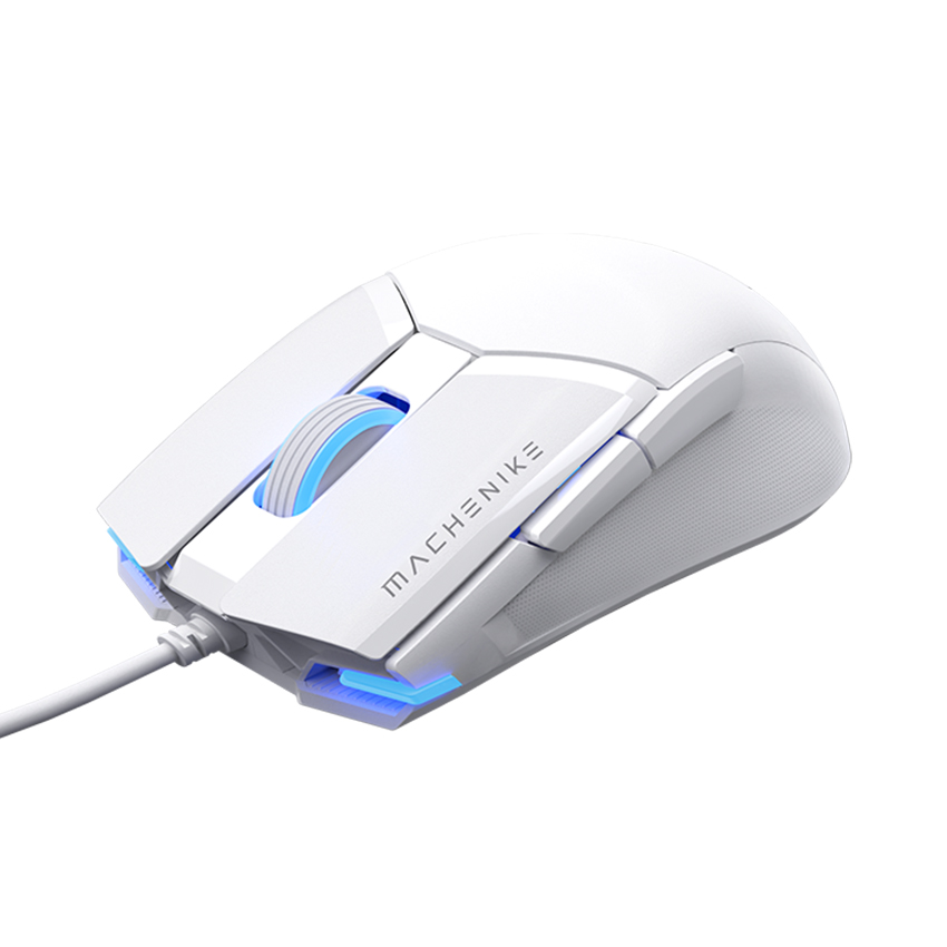 Chuột gaming Machenike M7 Pro | Có dây, 10000 DPI, 65g, RGB, Trắng - Ảnh 3