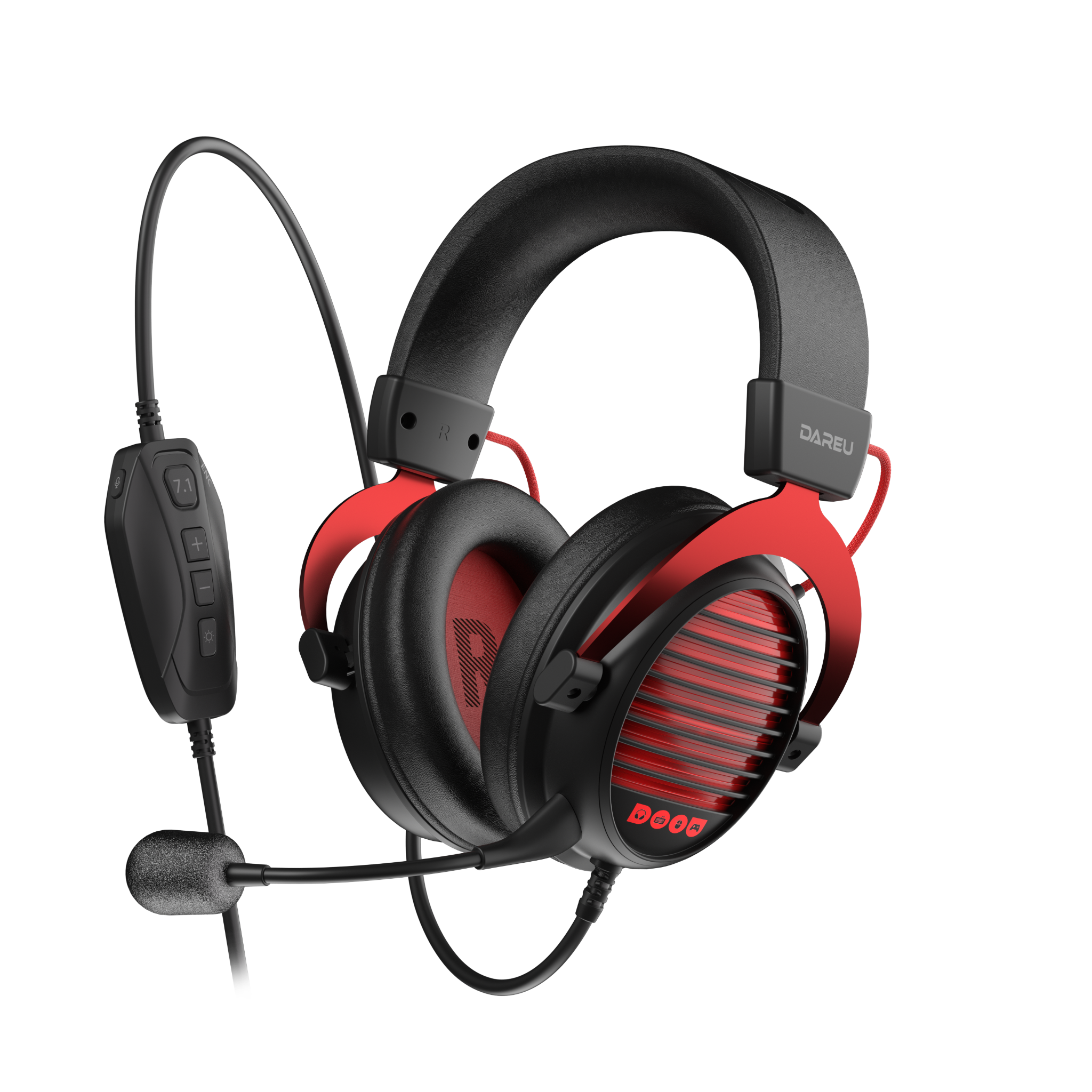 Tai nghe gaming Dare-U EH925 MAX | Có dây, Black Red