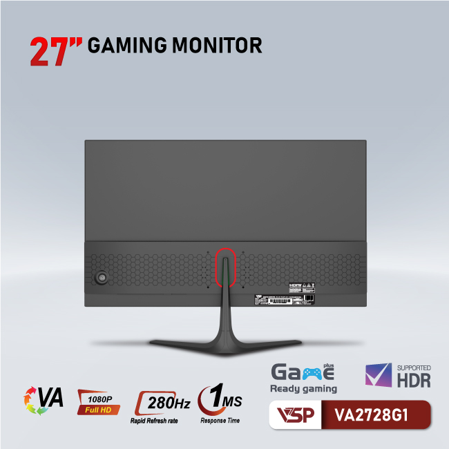 Màn hình Gaming VSP VA2728G1 | 27 inch, FHD, 280Hz, VA - Ảnh 4
